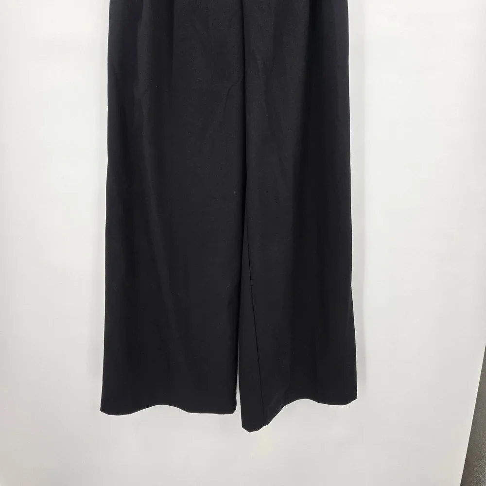MADEWELL THE HARLOW SUPERWIDE LEG TROUSER PANTS WOMENS SIZE 4 TALL BLACK PLEATED - Picture 6 of 16